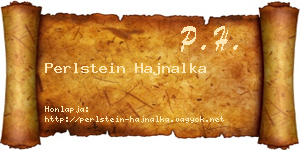 Perlstein Hajnalka névjegykártya