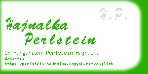 hajnalka perlstein business card